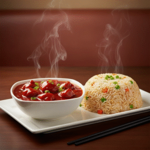 chicken manchurian with fried rice