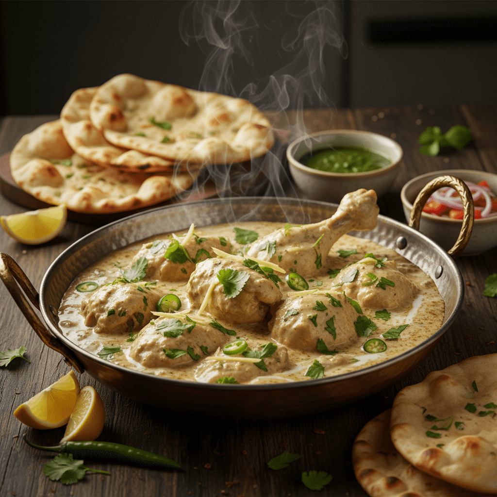 chicken white karahi