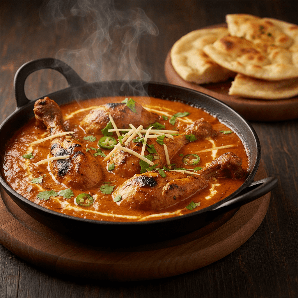 chicken kalmi tikka karahi